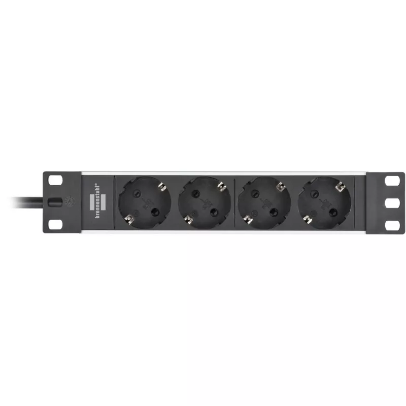 Brennenstuhl 1390007004 alargador 2 m 4 tomas de corriente interior negro - plata (1390007004)