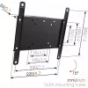 Soporte de pared Vogel's MA2010-A1 Tilt para TVs de 26–40 pulgadas, peso máx. 30 kg, negro