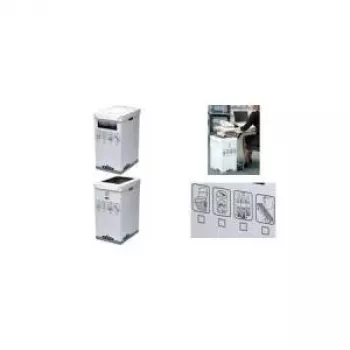 Fellowes R-Kive System contenedor de reciclaje - gris - blanco - 300 x 500 x 600 mm - 300 x 500 x 600 mm (0193201)