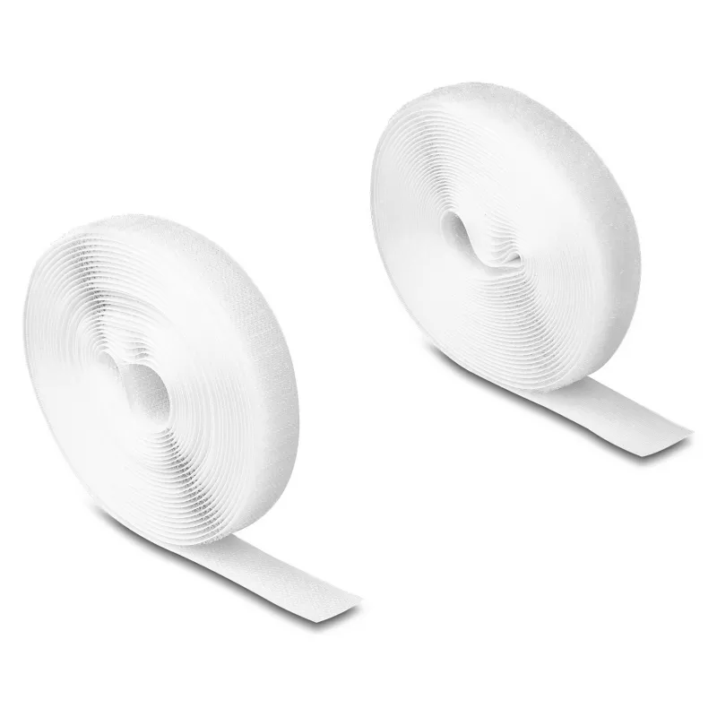 DeLOCK cinta de velcro resistente 5 m x 20 mm blanca