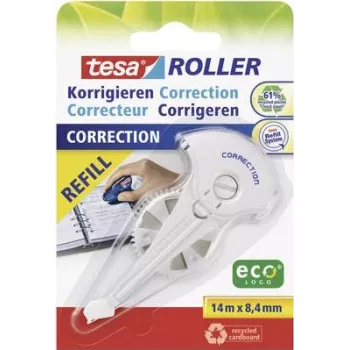 Corrector en cinta Tesa 59986 8,4 mm × 14 m — cinta correctora blanca
