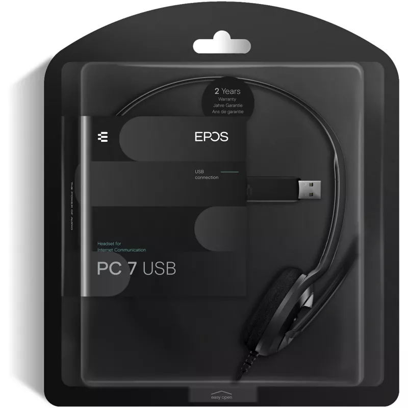 Sennheiser PC 7 USB Headset con cable diadema oficina/call center USB Type-A Negro
