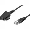 Wentronic Goobay - Cable de teléfono - TAE-F (M) - RJ-45 (M) - 15 m - negro (51236)