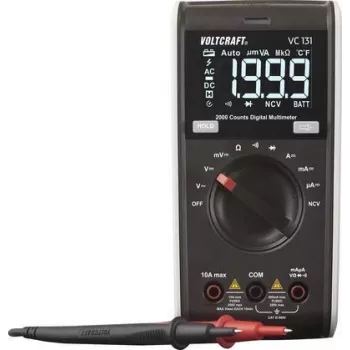 VOLTCRAFT VC131 Multímetro digital de mano CAT III 250 V visualización (cuentas): 2000 (VC-12232380)