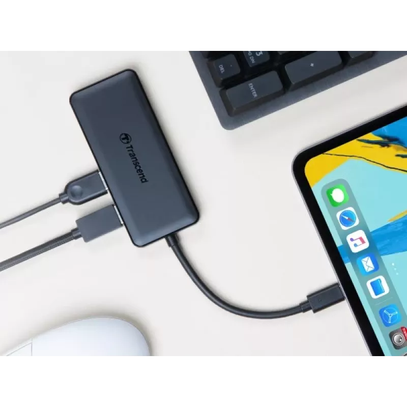 Transcend HUB5C USB 3.2 Gen 2 (3.1 Gen 2) Type-C Negro