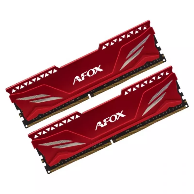 RAM de escritorio DDR4 AFOX 2×16GB 3200MHz CL16 1,35V unbuffered XMP2 roja
