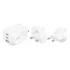 Cargador de pared Belkin BOOSTCHARGE 100W 2C1A WCH016HQWH con enchufe intercambiable