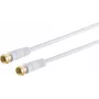 Cable coaxial S/CONN 80098-G-128CP 10 m tipo F blanco