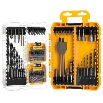 Set de DeWalt con 100 tornillos Pozidriv – juego de fijación, tamaños surtidos para aplicaciones en madera y metal