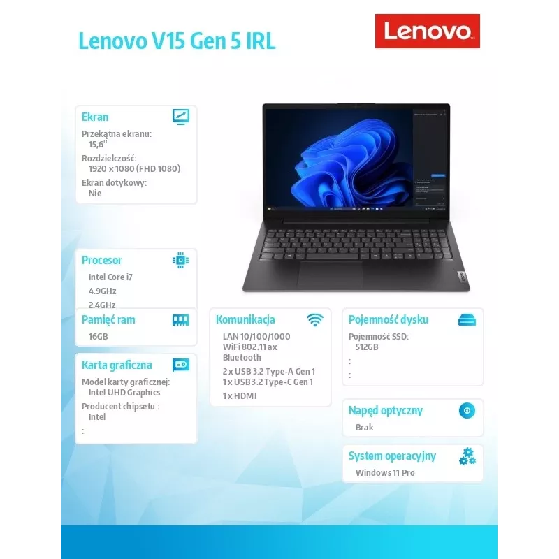 Portátil Lenovo V15 G5 39,6 cm (15,6