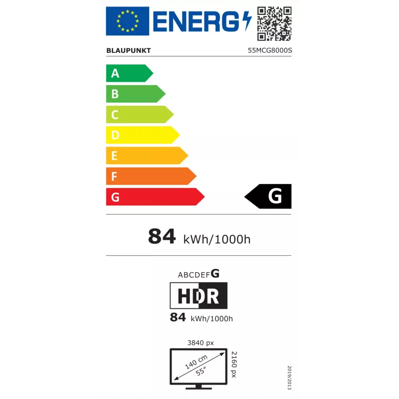 Blaupunkt Mini TV LED | 55MCG8000S | 55 pulgadas | Smart TV | Google TV | Negro
