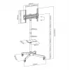 Soporte de pared para TV SBOX FS-224-2 para pantallas de 32–55