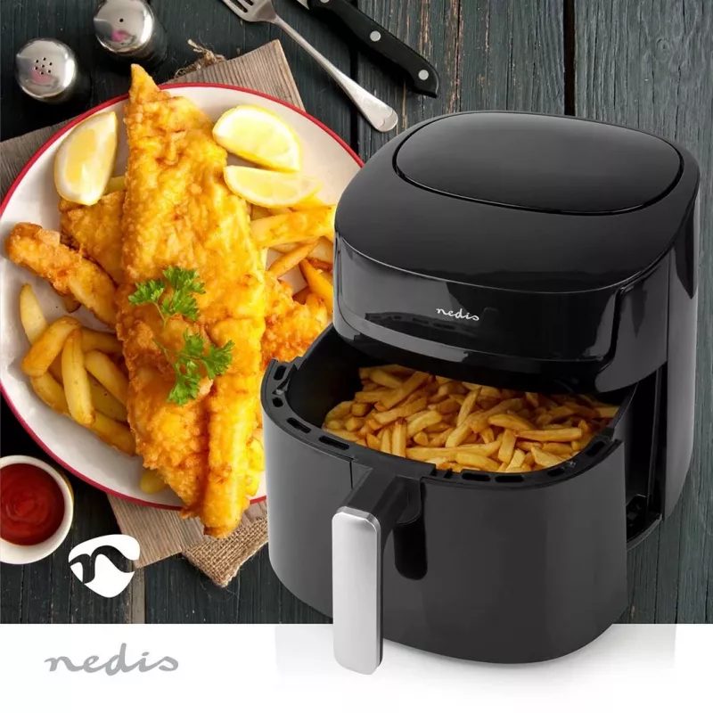 Freidora Nedis KAAF170BK Individual 7,2 l De pie 1800 W Freidora de aire Negro