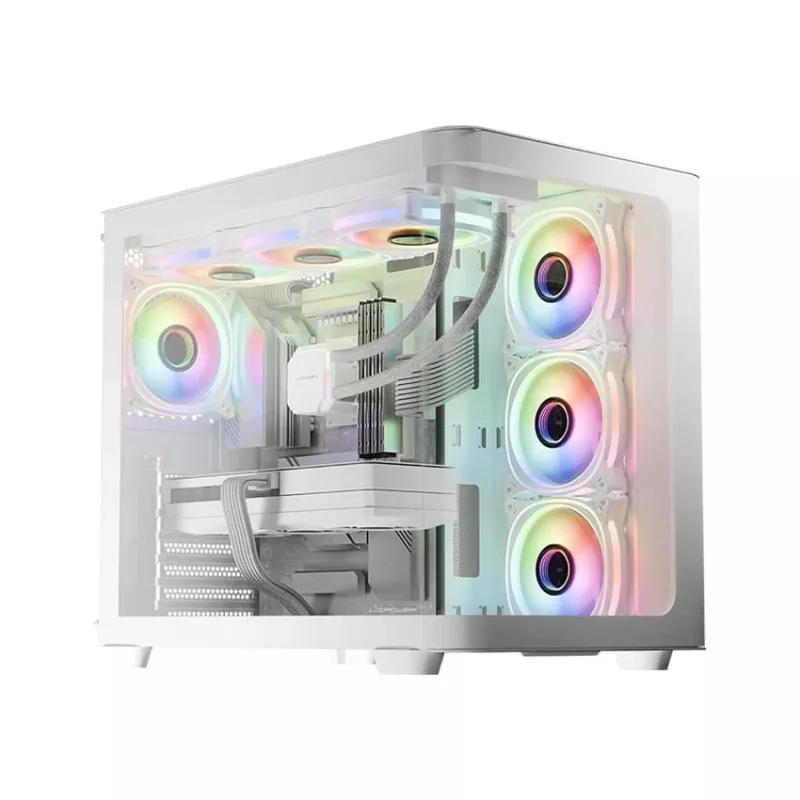 LC-Power Gaming 8001W Pro-Storm Light Caja Midi-Tower ATX, blanca (LC-8001W-ON)