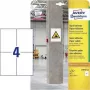 Avery Zweckform L7876 - etiquetas de papel rectangulares de adhesivo permanente extra fuerte - blanco - 100 x 148 mm 80 rollo(s) (20 rollo(s) x 4) (L7876-20)