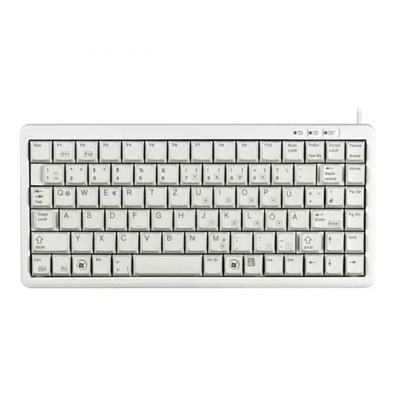 Cherry G84-4100 teclado compacto, gris claro, USB/PS/2