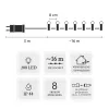 Guirnalda LED Extralink 200 bombillas blanco frío, diámetro 3+ mm, longitud 16 m