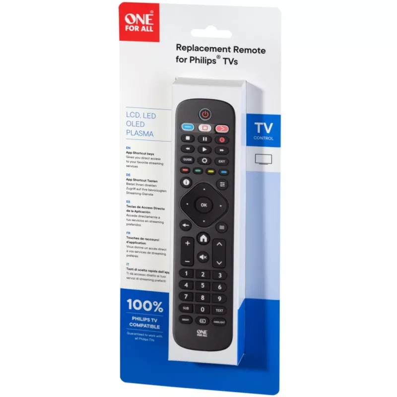 Mandos a distancia de sustitución para TV One For All Mando a distancia de sustitución para TV Philips