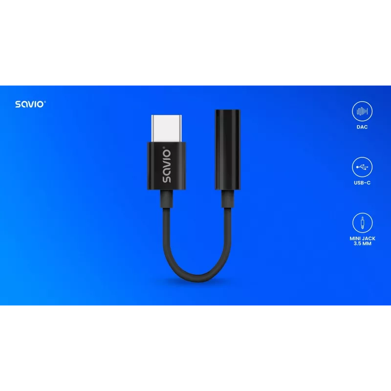 Adaptador de audio USB-C Jack 3,5mm AK-74