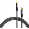 Vention cable de audio óptico, trenzado, 10 m, NEGRO