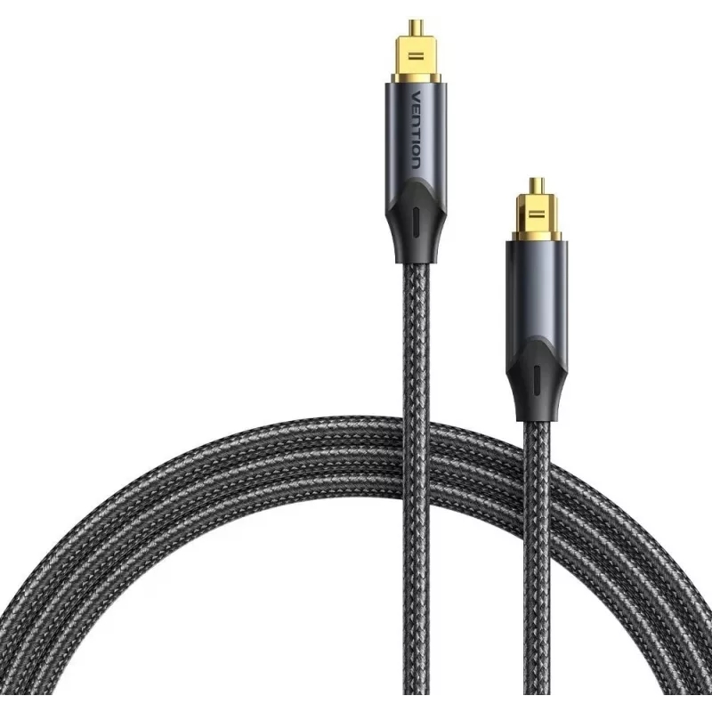 Vention cable de audio óptico, trenzado, 10 m, NEGRO