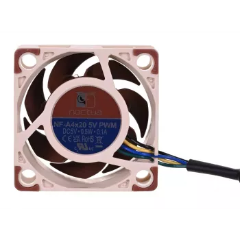 Ventilador Noctua NF-A4X20 5V PWM — 40×20 mm, 5 V, 4-Pin PWM, 1100–5000 U/min, 9,4 m³/h