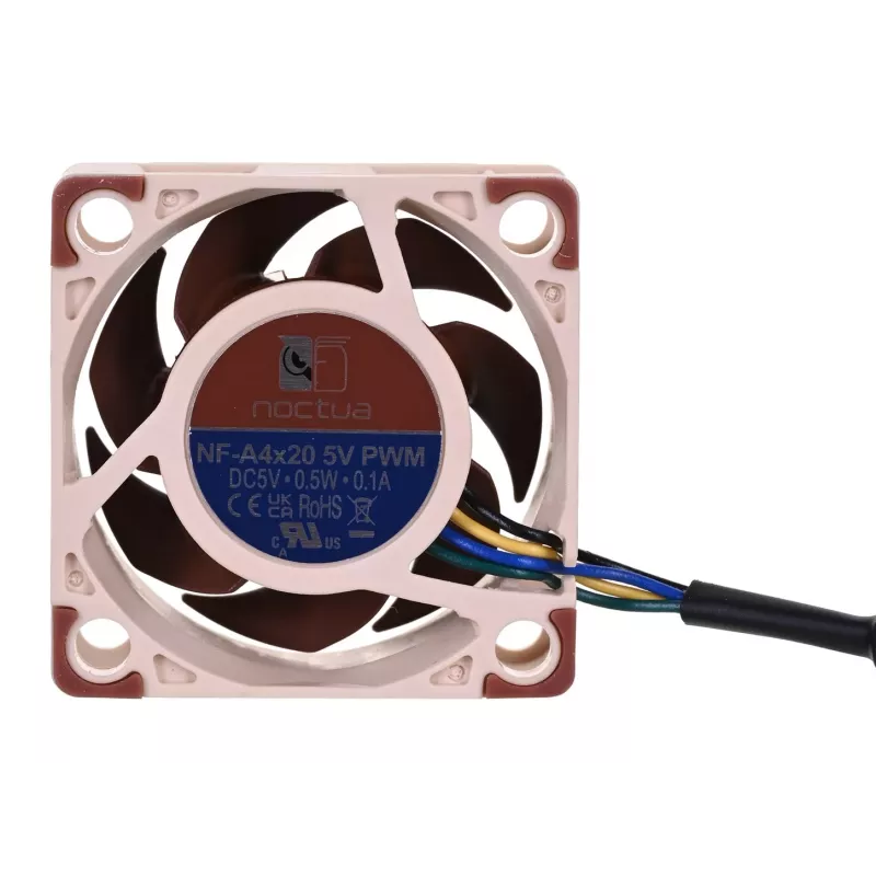 Ventilador Noctua NF-A4X20 5V PWM — 40×20 mm, 5 V, 4-Pin PWM, 1100–5000 U/min, 9,4 m³/h