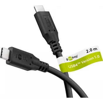 Goobay Cable USB-C™, USB4™, 240 W, 20 Gbit/s, Power Delivery, 2 m (74189)
