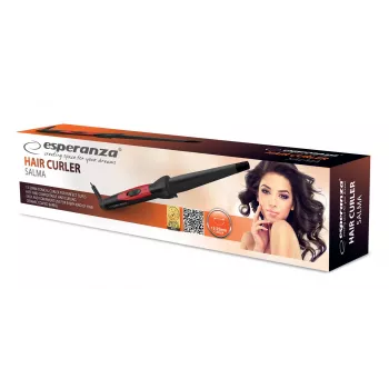 Rizador de pelo Titanum SALMA cónico caliente de 1,3–2,5 cm, 25 W, cable de 1,7 m, negro/rosa