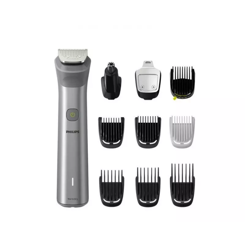Recortadora todo en uno Philips MG5920/15 Series 5000, Acero inoxidable, 0,5 mm, 1,6 cm, 1 mm, Barba, Orejas, Nariz, Batería