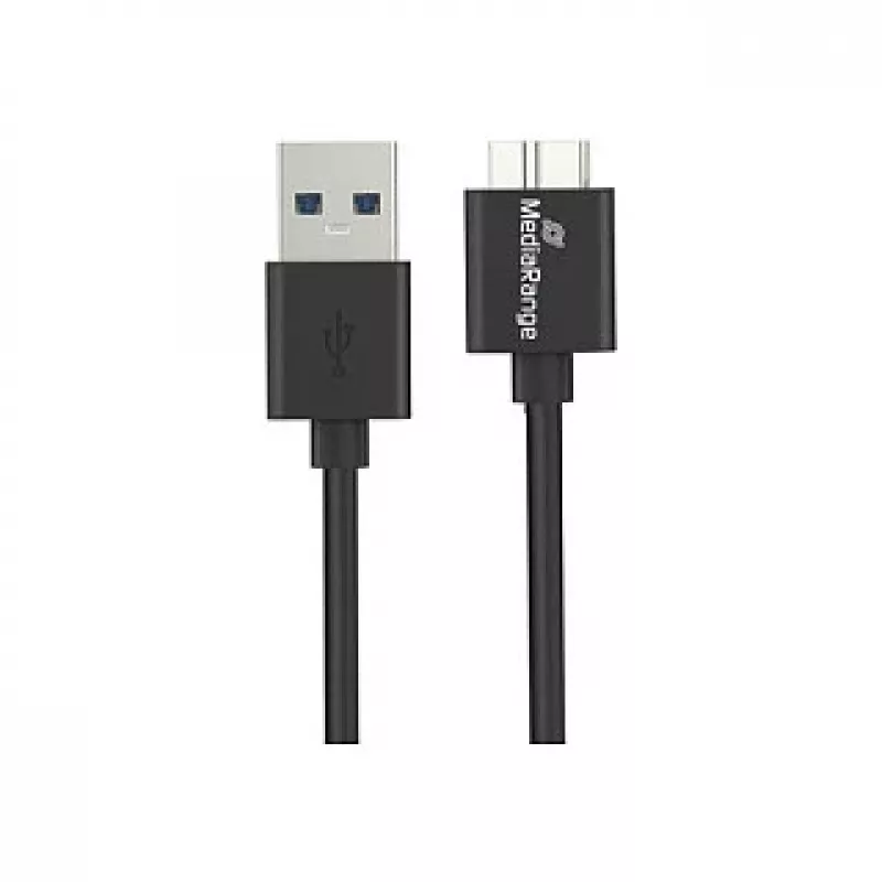 Cable USB MediaRange MRCS240 — USB A a Micro-USB B, USB 3.2 Gen 1 (3.1 Gen 1), 1,8 m, negro