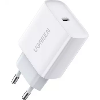 Fuente de alimentación Ugreen USB Power Delivery 3.0 Quick Charge 4.0+ 20W 3A (blanco)