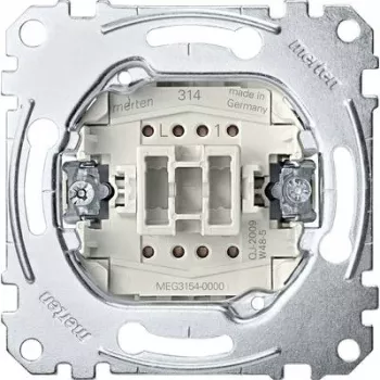 Pulsador Merten MEG3154-0000, 1P, metallic, 250 V AC, 10 A