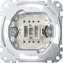 Pulsador Merten MEG3154-0000, 1P, metallic, 250 V AC, 10 A