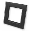 eQ-3 Homematic IP Marco de cristal simple, negro (162148A1)