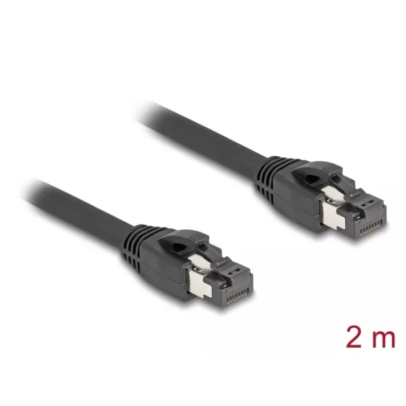 DeLOCK Cable de red RJ45 Cat.8.1 S/FTP 2m 40Gbps Negro