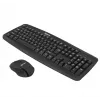 Conjunto inalámbrico de teclado y ratón Tellur Basic negro – 2,4 GHz, receptor USB, diseño compacto