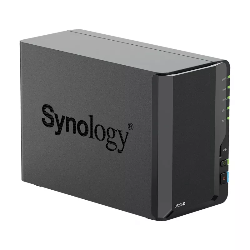 Synology DS225+ 2 Bahías NAS Sobremesa Intel® Celeron® J4125 2 GB DDR4 Synology DSM Negro – solo Synology HDD