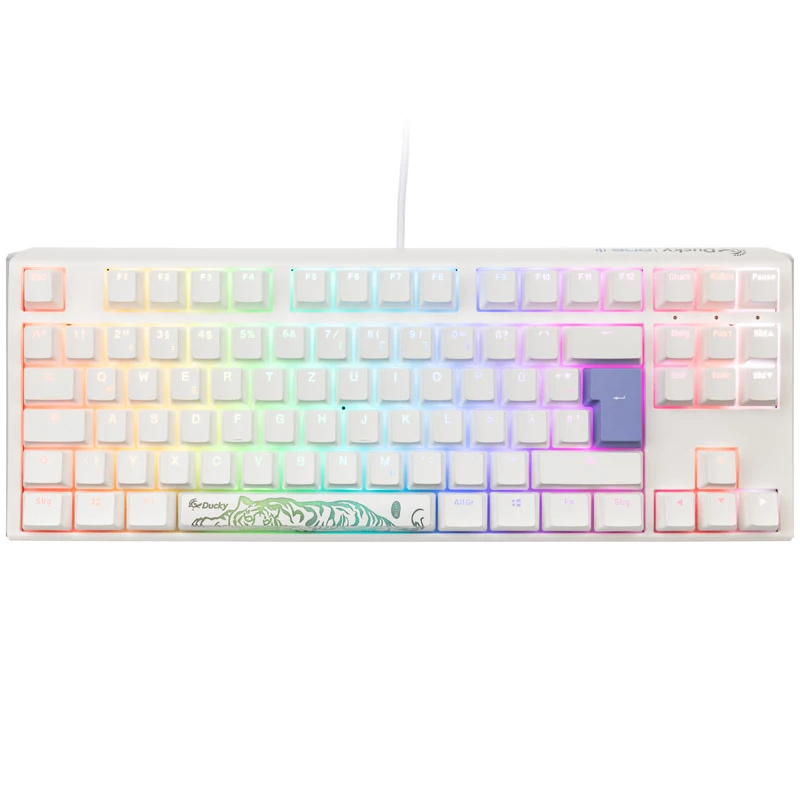 Ducky One 3 Classic Pure Blanco TKL Gaming RGB LED - Teclado MX-Brown USB Alemán Blanco (DKON2187ST-BDEPDPWWWSC1)