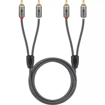 Goobay 65295. Conexión 1: 2 x RCA, conector 1 sexo: macho, conexión 2: 2 x RCA, conector 2 sexo: macho, material del cable: