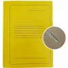Carpeta de proyecto A4 cartón Smiltainis con clip metálico, amarillo impreso