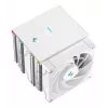 Disipador de aire DeepCool AK620 Digital SE White — dos ventiladores de 120 mm, 6 heatpipes, PWM, soporte LGA-1700, pantalla integrada
