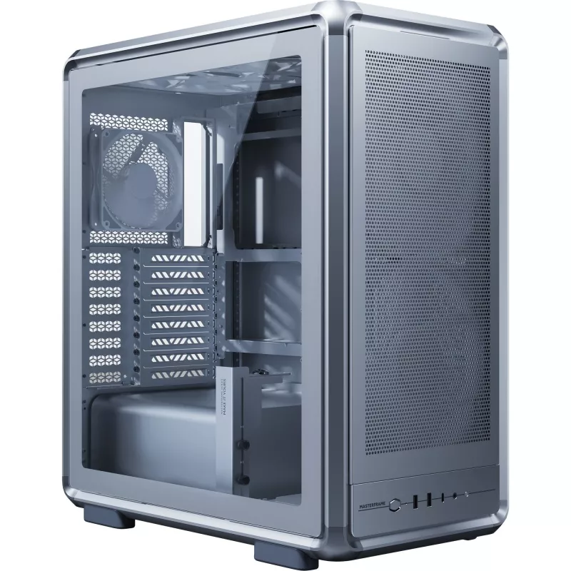 Cooler Master MasterFrame 500 Mesh ARGB caja de PC Midi Tower, plateada, cristal templado