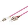 Cable de fibra óptica Goobay LC-SC OM4 3 m Rosa