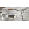 Maclean MC-466 soporte de pared para bicicleta con estante, máx. 25 kg, blanco