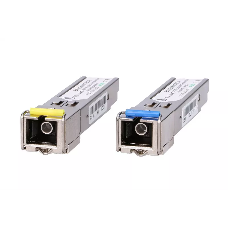 Par de transceptores de fibra óptica SFP WDM Extralink 1,25G 1310/1550 nm monomodo 3 km SC DOM