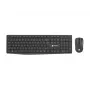 Conjunto de teclado y ratón USB con cable NATEC SQUID — QWERTY US International, 105 teclas, negro, ratón de 1600 DPI