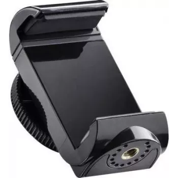 Walimex Mantona SM-850 soporte giratorio para smartphone (soporte universal con fijación Twist-Lock, rango de sujeción entre 55 y 85