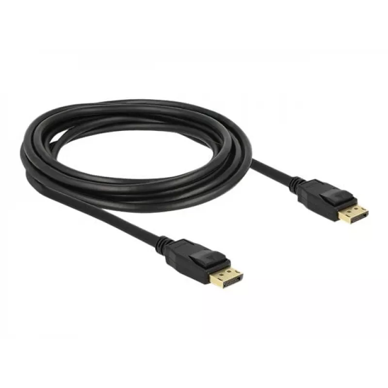 Delock - Cable DisplayPort - DisplayPort (M) a DisplayPort (M) - 3 m - con bloqueo - negro