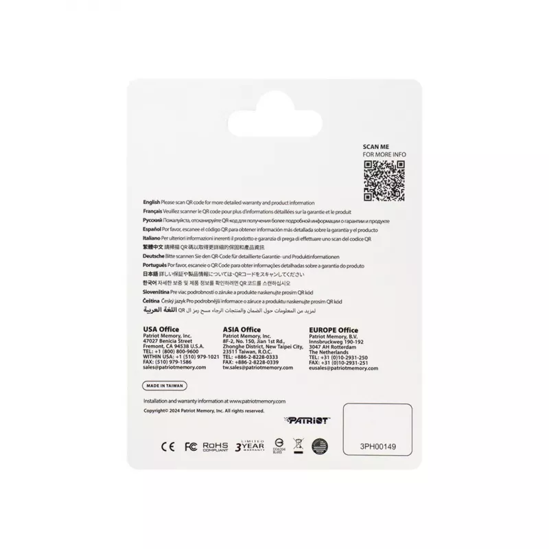 Tarjeta de memoria microSDXC PATRIOT 512GB V30 U3 Clase 10, lectura 90 MB/s, escritura 80 MB/s, con interruptor de protección contra escritura
